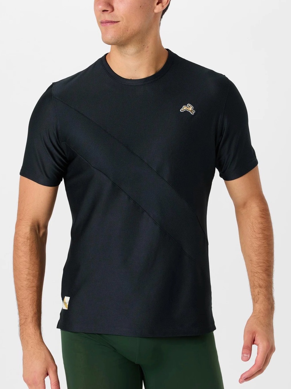 Tracksmith Van Cortlandt Tee in Black Size Small